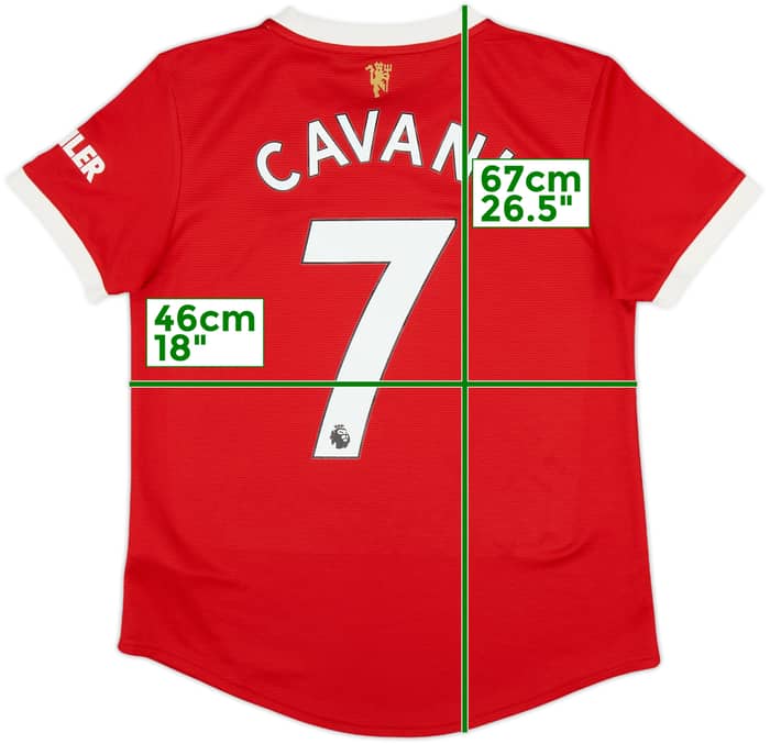 2021-22 Manchester United Home Shirt Cavani #7 - 9/10 - (Women's M)