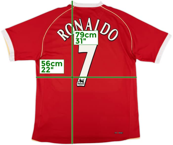 2006-07 Manchester United Home Shirt Ronaldo #7 - 9/10 - (L)