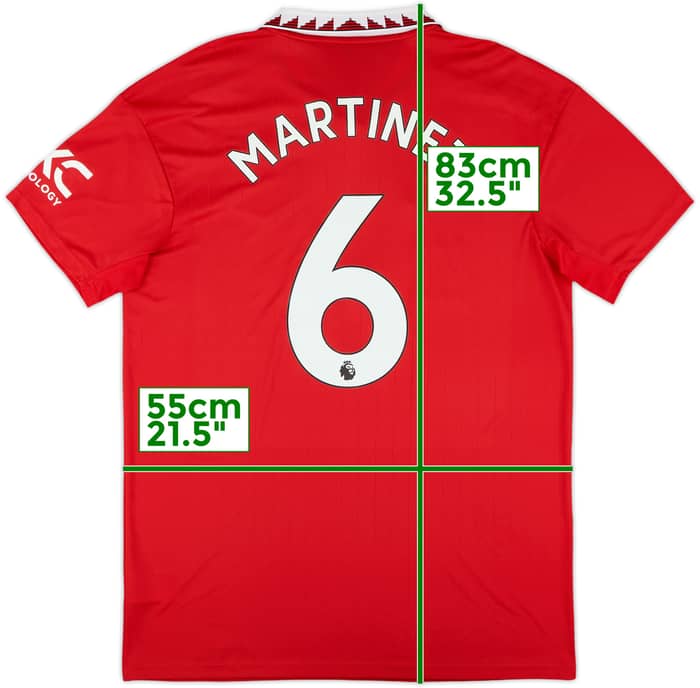 2022-23 Manchester United Home Shirt Martinez #6 - 10/10 - (L)