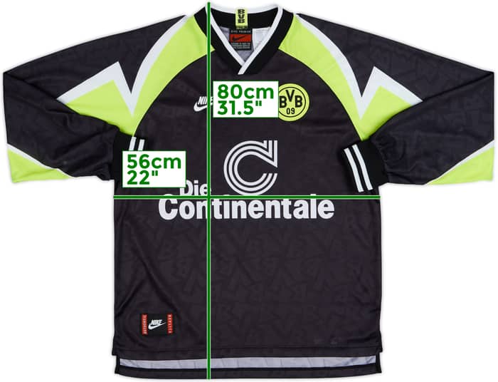 1995-96 Borussia Dortmund Away L/S Shirt - 9/10 - (L)