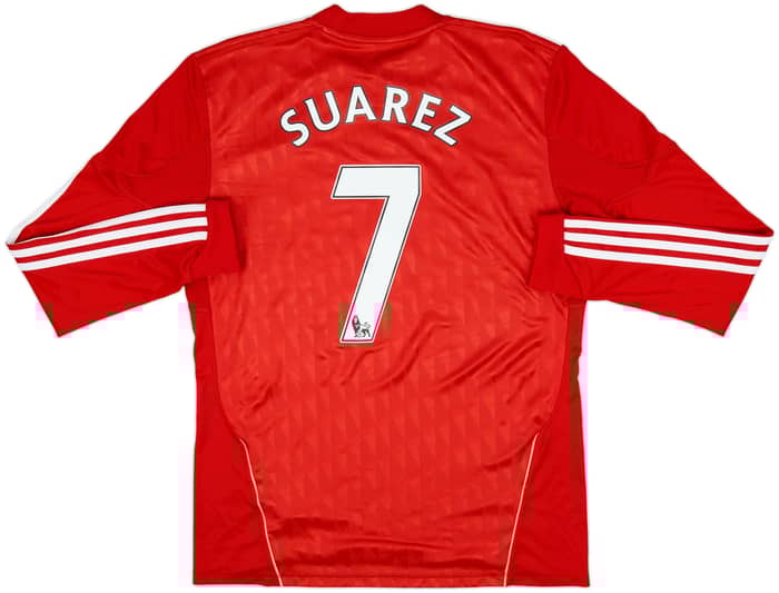 2010-12 Liverpool Home L/S Shirt Suarez #7 - 6/10 - (M)