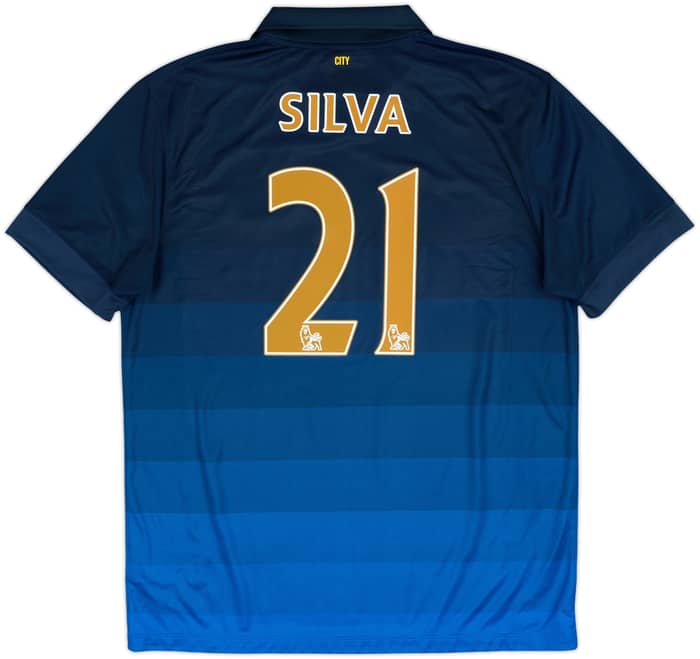 2014-15 Manchester City Away Shirt Silva #21 - 9/10 - (L)