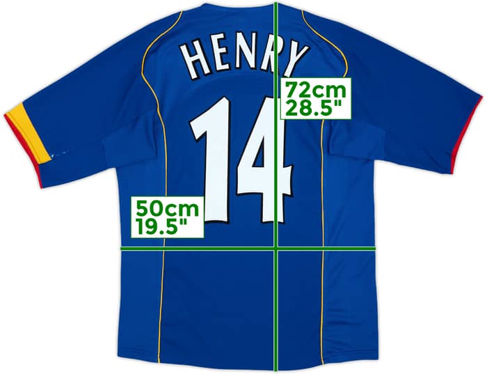 2004-06 Arsenal Away Shirt Henry #14 - 8/10 - (M)