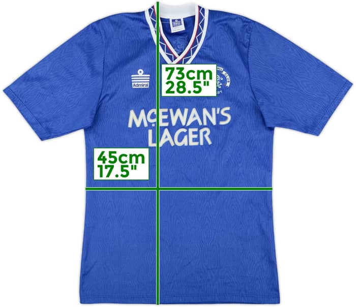 1990-92 Rangers Home Shirt - 8/10 - (S)