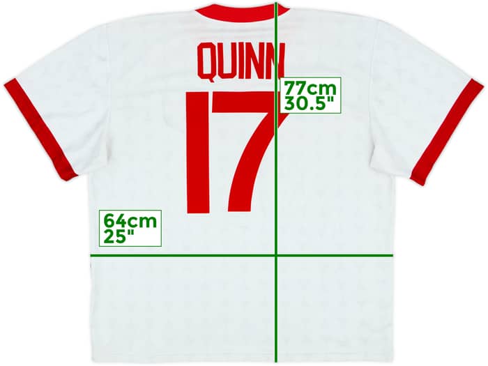 1996-97 Sunderland Away Shirt Quinn #17 - 9/10 - (XL)