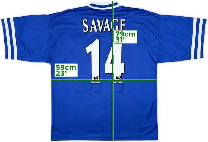 1996-98 Leicester Home Shirt Savage #14 - 10/10 - (L)