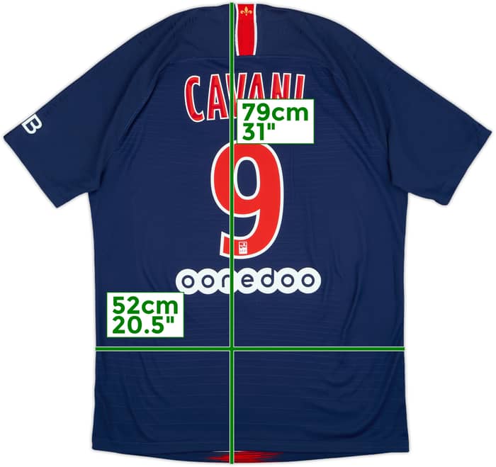 2018-19 Paris Saint-Germain Player Issue Home Shirt Cavani #9 - 9/10 - (L)
