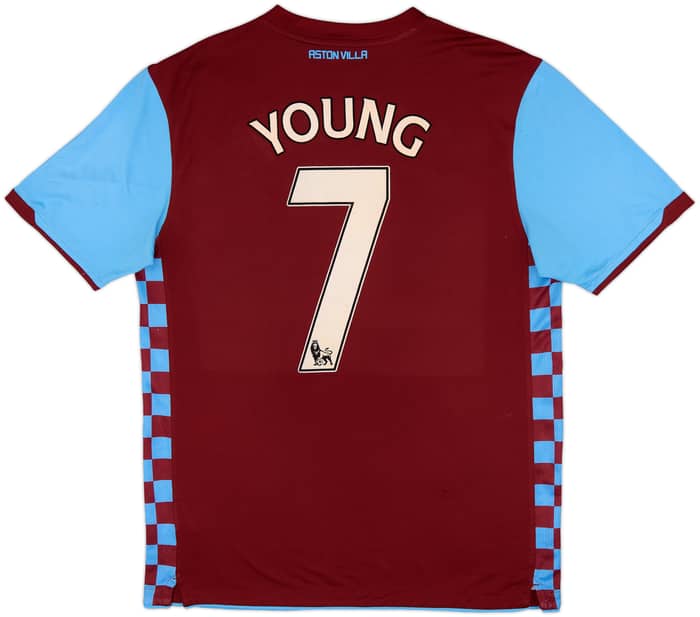 2011-12 Aston Villa Home Shirt Young #7 - 7/10 - (L)