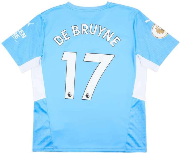 2021-22 Manchester City Home Shirt De Bruyne #17 - 8/10 - (L)
