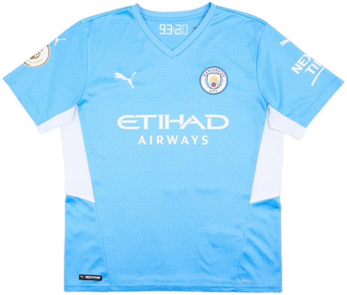 2021-22 Manchester City Home Shirt De Bruyne #17 - 8/10 - (L)