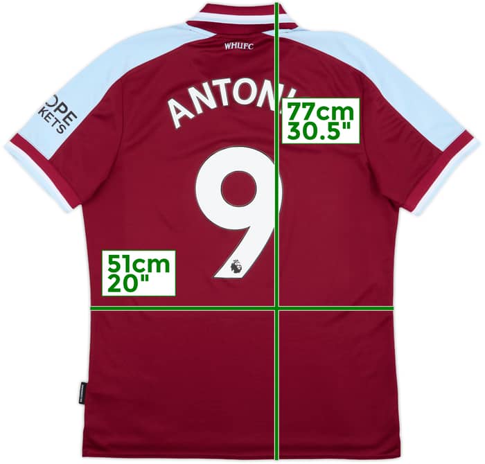 2021-22 West Ham Home Shirt Antonio #9 - 6/10 - (L)
