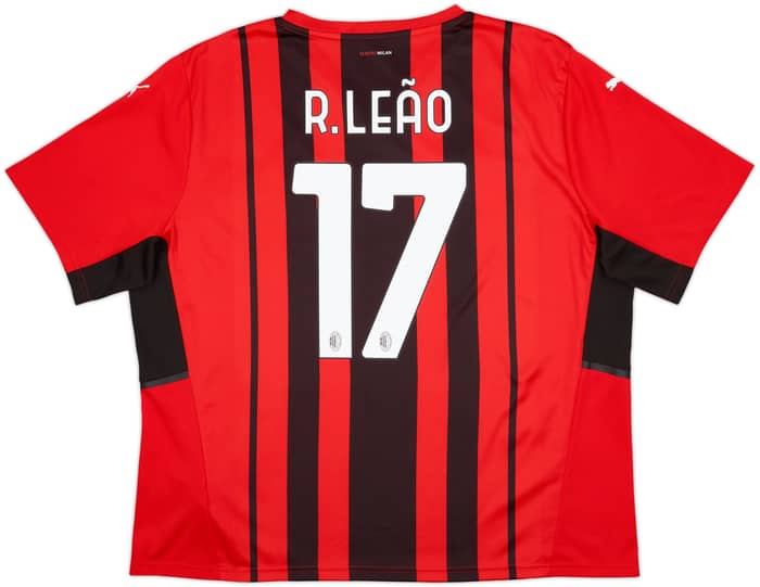 2021-22 AC Milan Home Shirt R.Leao #17 - 10/10 - (XXL)