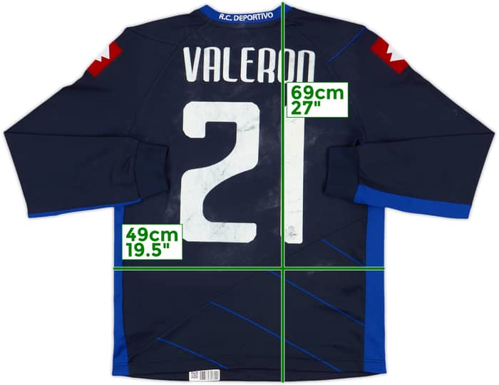 2011-12 Deportivo de La Coruna Away L/S Shirt Valeron #21 - 4/10 - (S)