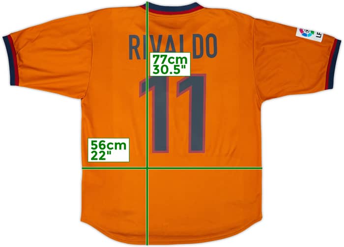 1998-00 Barcelona Third Shirt Rivaldo #11 - 8/10 - (L)