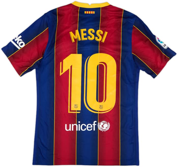 2020-21 Barcelona Home Shirt Messi #10 - 9/10 - (S)