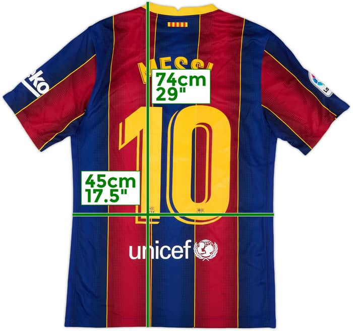 2020-21 Barcelona Home Shirt Messi #10 - 9/10 - (S)