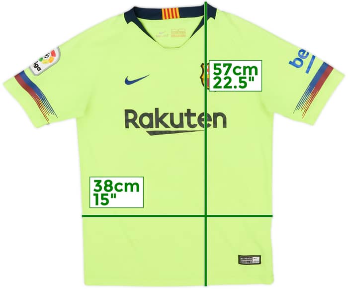 2018-19 Barcelona Away Shirt - 5/10 - (M.Boys)