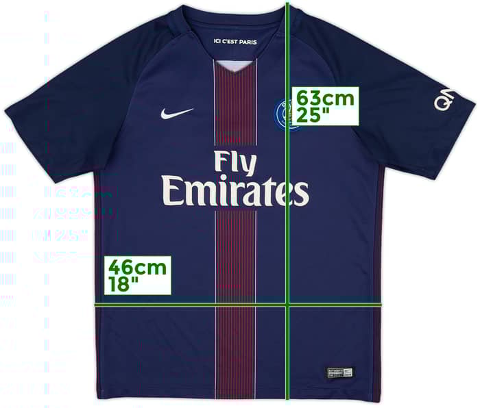 2016-17 Paris Saint-Germain Home Shirt - 7/10 - (XL.Boys)