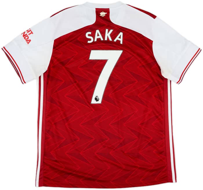 2020-21 Arsenal Home Shirt Saka #7 - 6/10 - (XL)