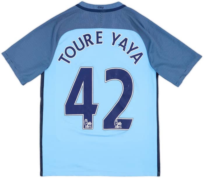 2016-17 Manchester City Home Shirt Toure Yaya #42 - 5/10 - (S)