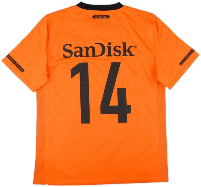 2010-11 Netherlands Home Shirt #14 - 8/10 - (M)