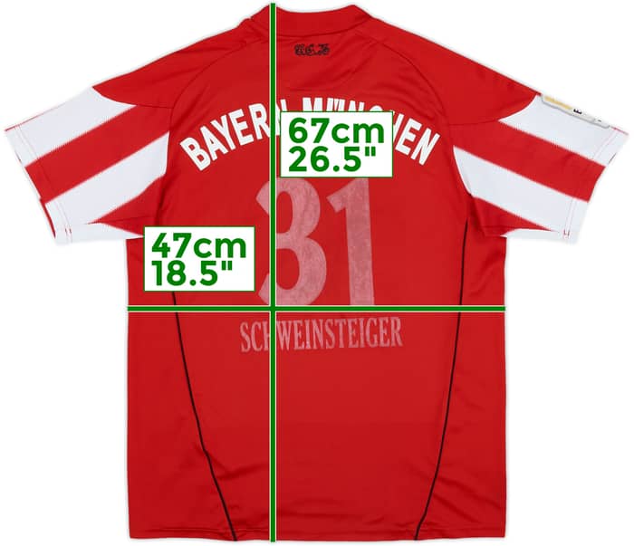2010-11 Bayern Munich Home Shirt Schweinsteiger #31 - 4/10 - (L.Boys)