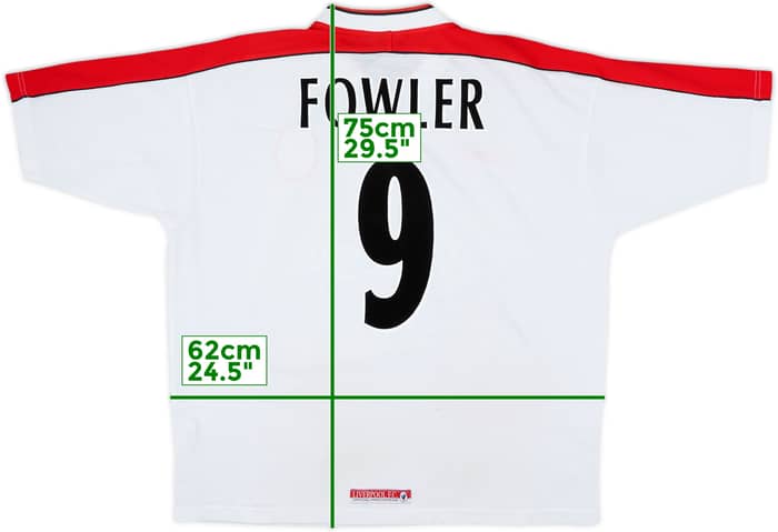 1998-99 Liverpool Away Shirt Fowler #9 - 8/10 - (XL)