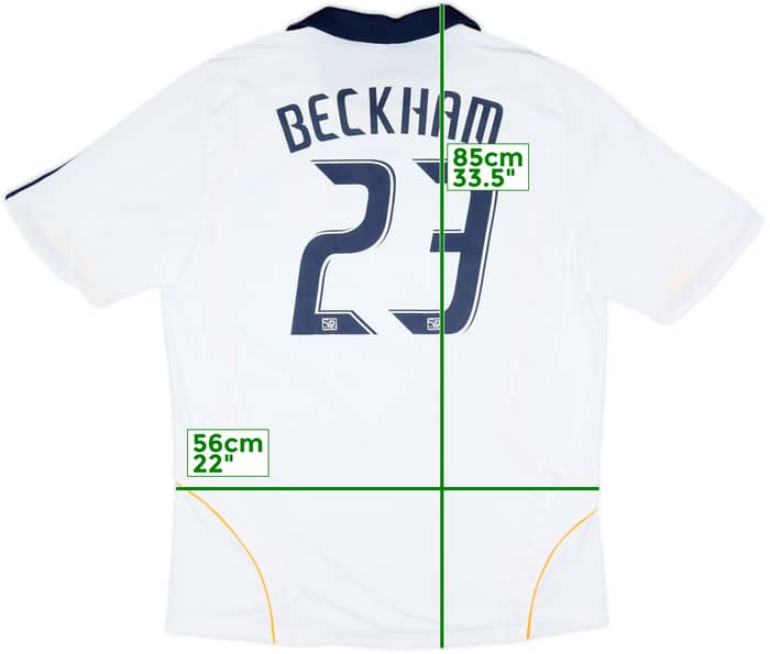 2007-08 LA Galaxy Home Shirt Beckham #23 - 4/10 - (XL)