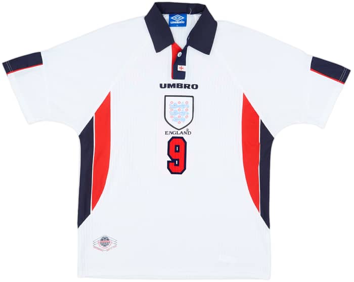 1997-99 England Home Shirt Shearer #9 - 8/10 - (XL)