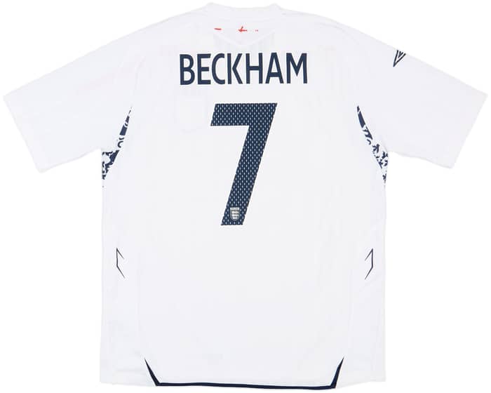 2007-09 England Home Shirt Beckham #7 - 7/10 - (XL)