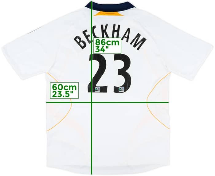 2007-08 LA Galaxy Home Shirt Beckham #23 - 7/10 - (XL)
