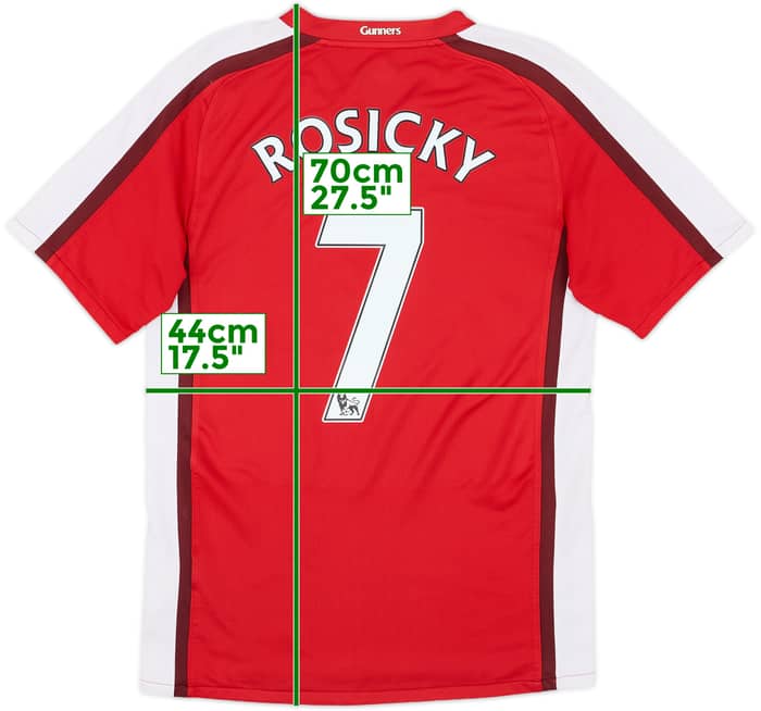 2008-10 Arsenal Home Shirt Rosicky #7 - 7/10 - (S)