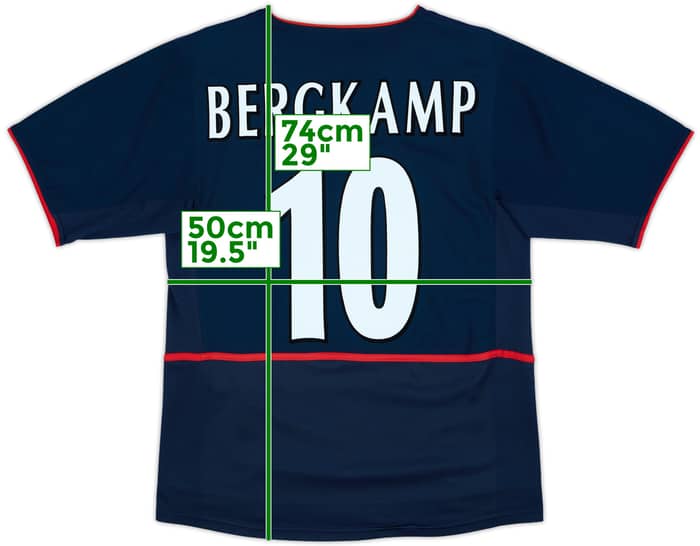 2002-04 Arsenal Away Shirt Bergkamp #10 - 8/10 - (M)