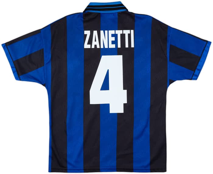 1995-96 Inter Milan Home Shirt Zanetti #4 - 7/10 - (M)