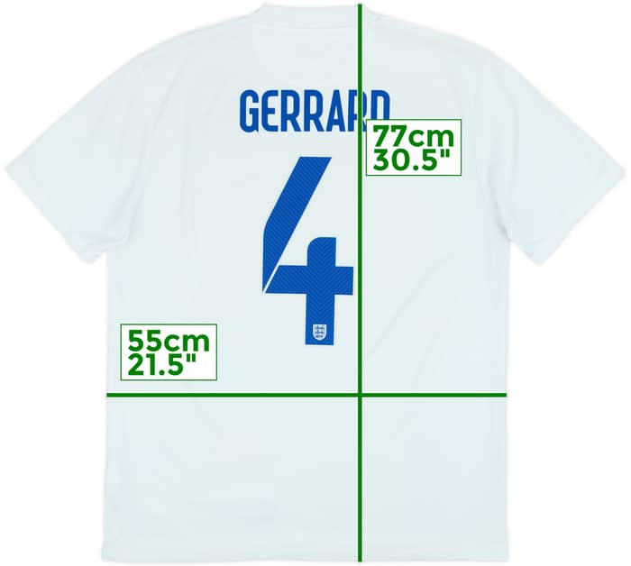 2014-15 England Home Shirt Gerrard #4 - 6/10 - (L)