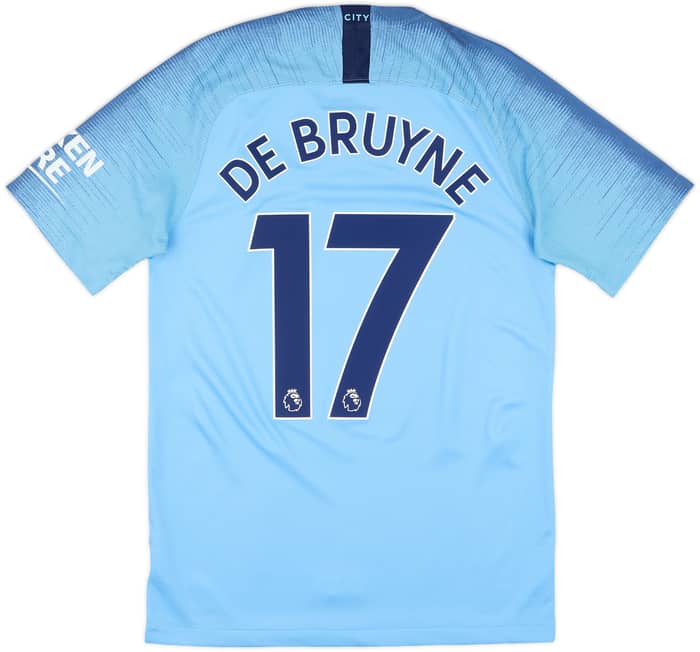 2018-19 Manchester City Home Shirt De Bruyne #17 - 10/10 - (S)