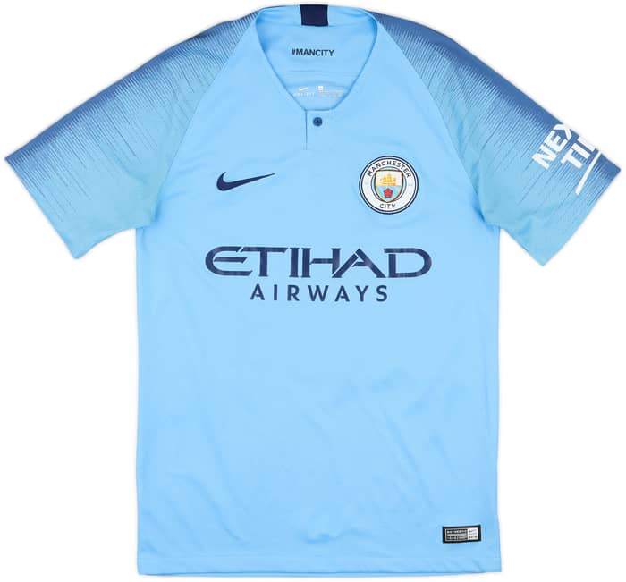 2018-19 Manchester City Home Shirt De Bruyne #17 - 10/10 - (S)