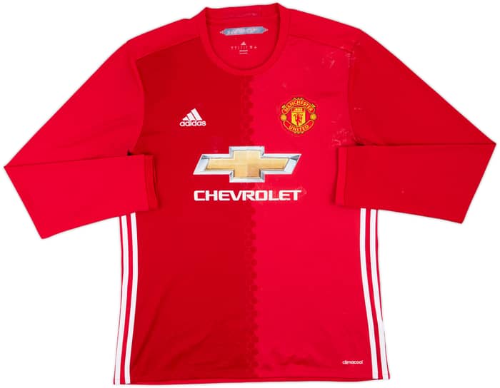2016-17 Manchester United Home L/S Shirt Martial #11 - 4/10 - (L)