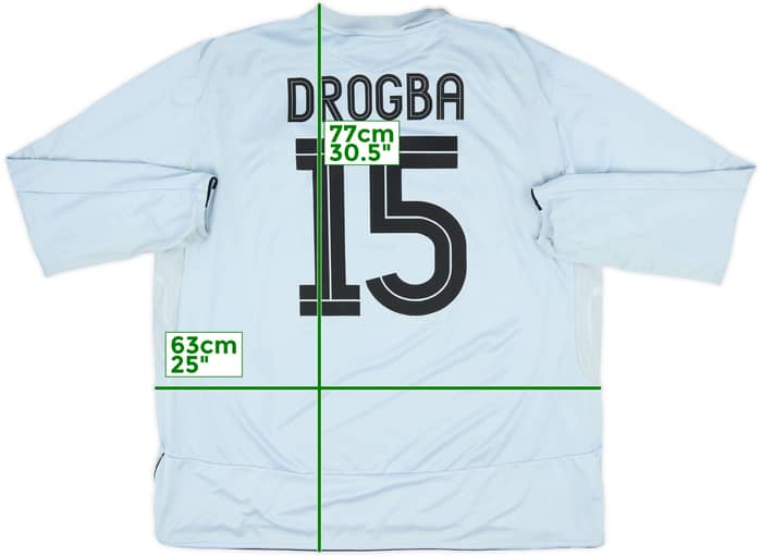 2005-06 Chelsea Away L/S Shirt Drogba #15 - 7/10 - (3XL)
