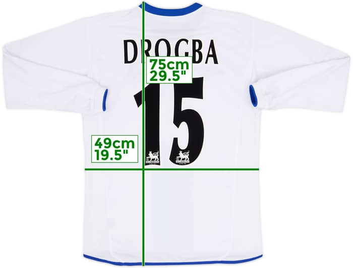 2003-05 Chelsea Away L/S Shirt Drogba #15 - 8/10 - (S)