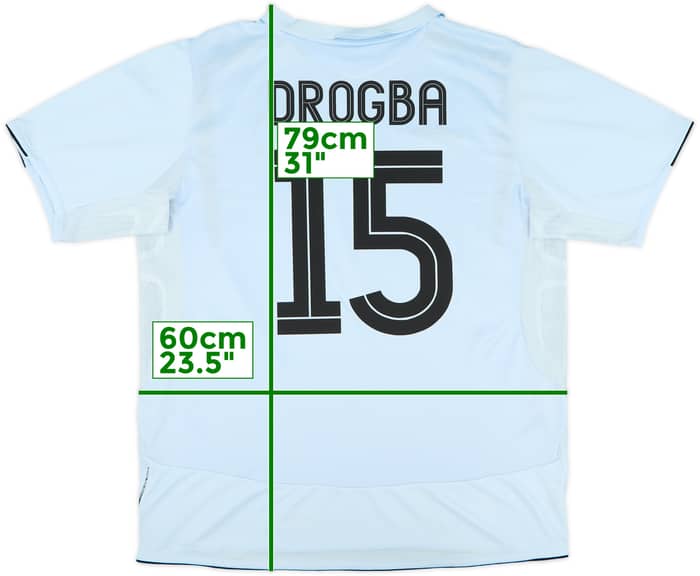 2005-06 Chelsea Away Shirt Drogba #15 - 9/10 - (XXL)