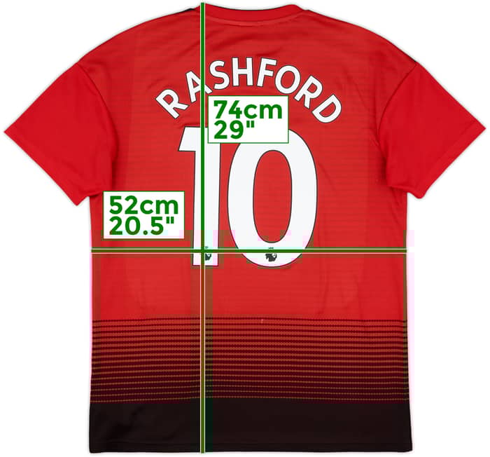 2018-19 Manchester United Home Shirt Rashford #10 - 6/10 - (M)