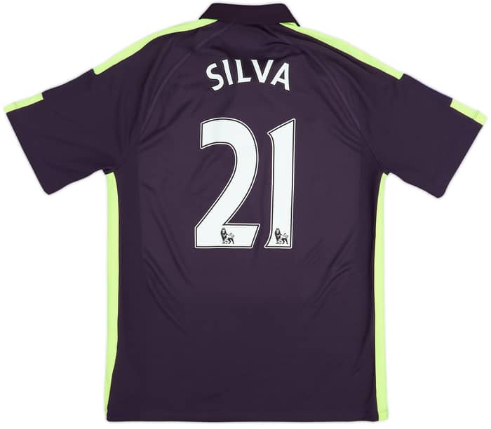2014-15 Manchester City tercera camiseta Silva #21 - 8/10 - (M)