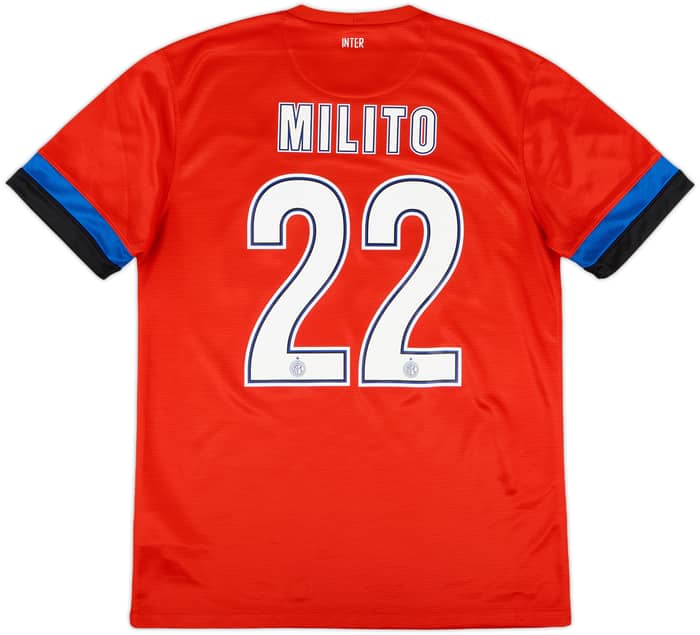 2012-13 Inter Milan Away Shirt Milito #22 - 7/10 - (M)
