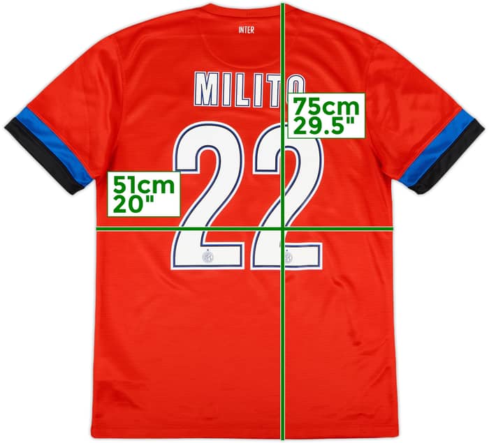 2012-13 Inter Milan Away Shirt Milito #22 - 7/10 - (M)