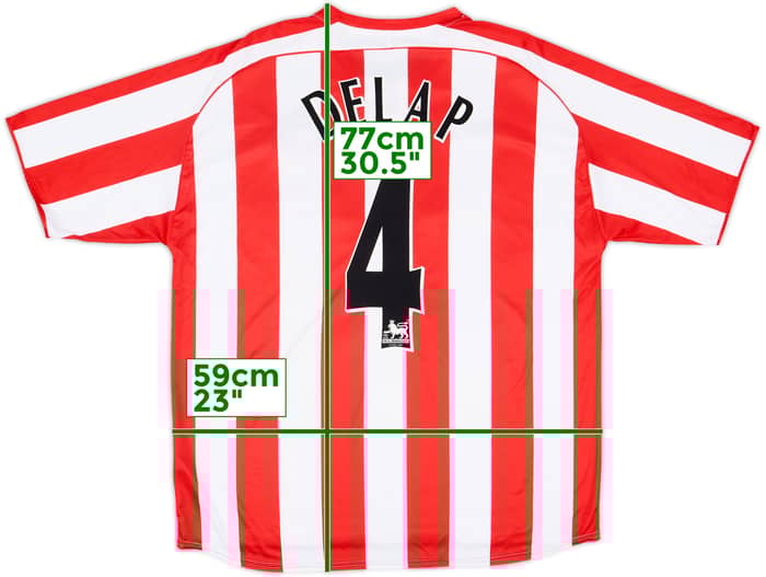 2005-07 Sunderland Home Shirt Delap #4 - 8/10 - (XL)