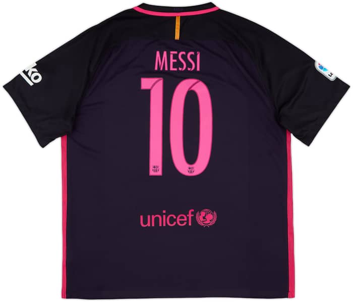 2016-17 Barcelona Away Shirt Messi #10 - 10/10 - (XL)