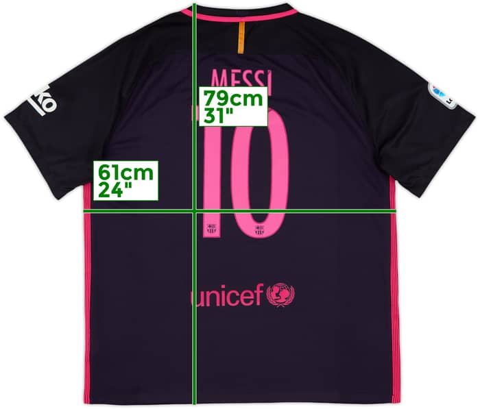 2016-17 Barcelona Away Shirt Messi #10 - 10/10 - (XL)