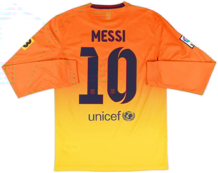 2012-13 Barcelona Away L/S Shirt Messi #10 - 9/10 - (S)