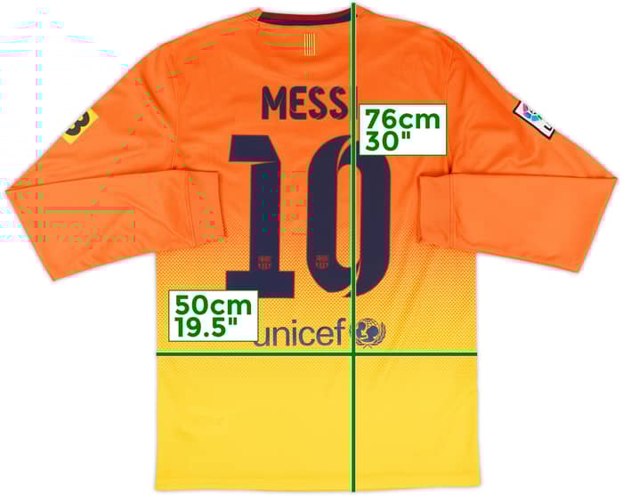 2012-13 Barcelona Away L/S Shirt Messi #10 - 9/10 - (S)